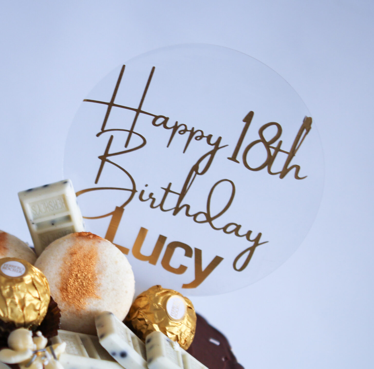 Round acrylic topper